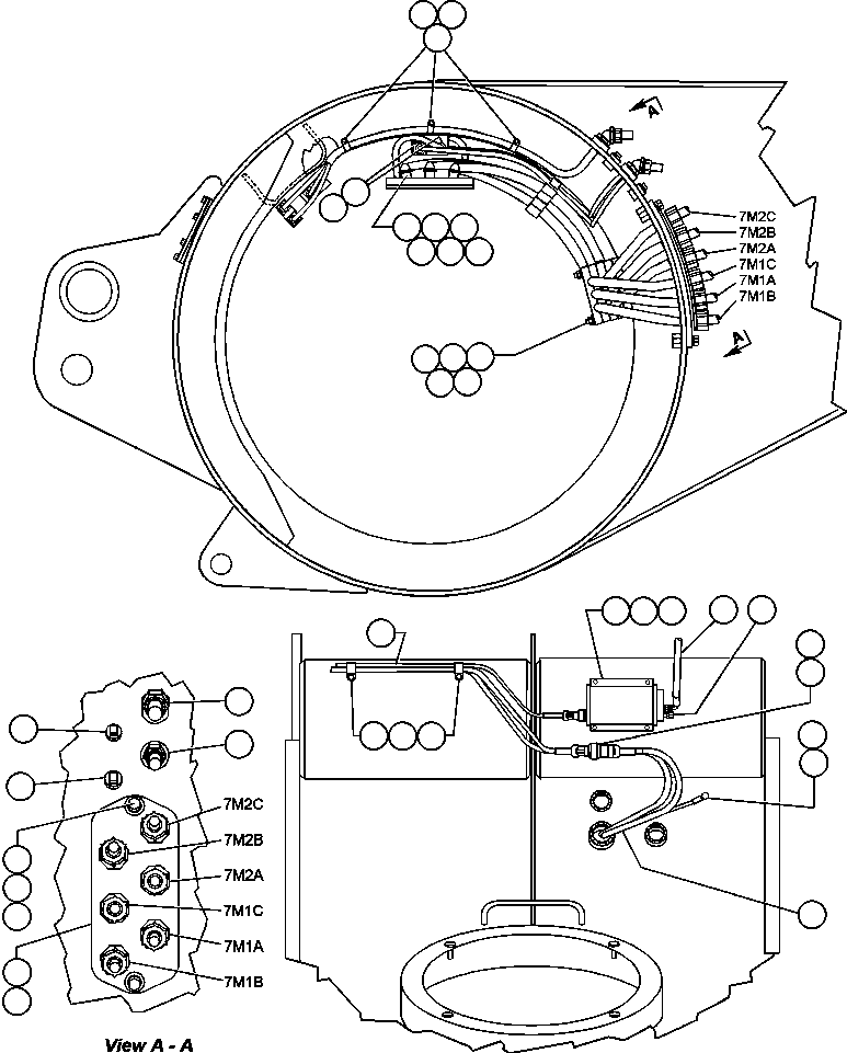 Komatsu parts book diagram for AFE48-DP 930E-2 S/N A30298 & A30299    TRANSALTA: REAR AXLE ELECTRICAL GROUP
