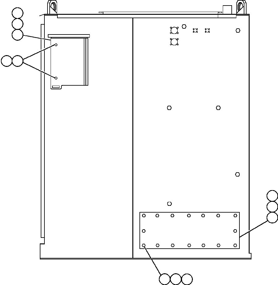 Komatsu parts book diagram for AFE48-DP 930E-2 S/N A30298 & A30299    TRANSALTA: CONTROL CABINET (LEFT SIDE)