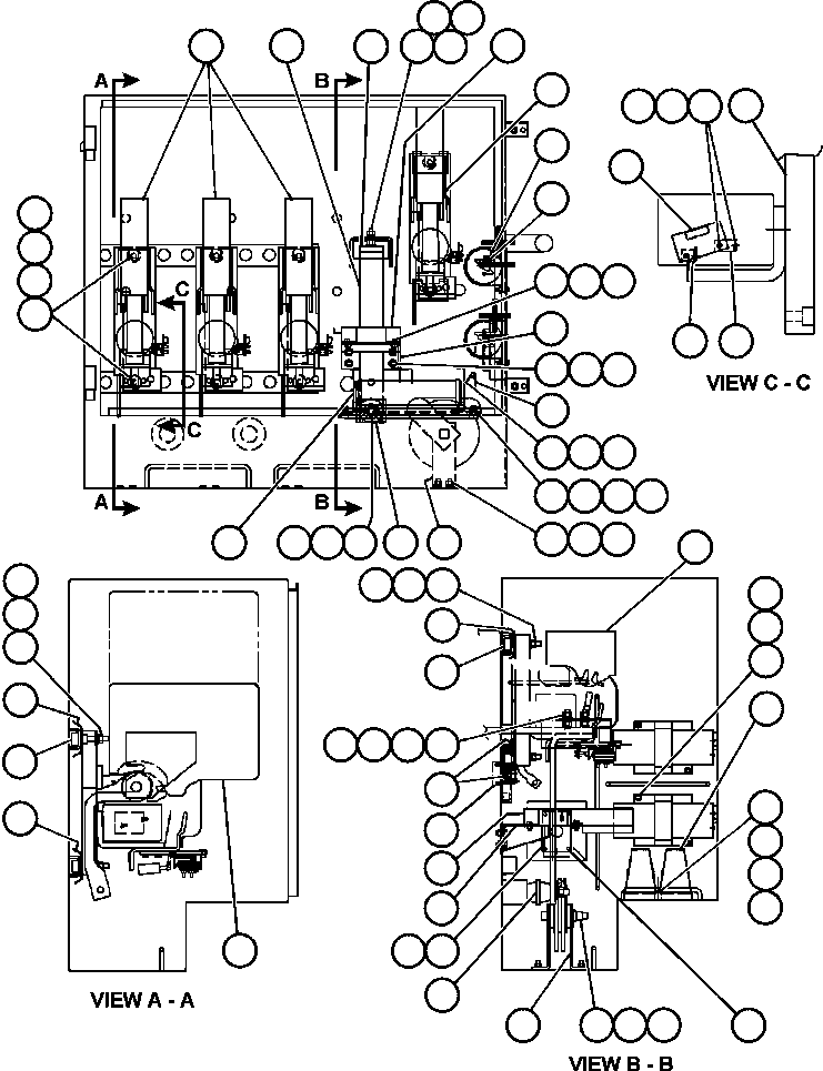 Komatsu parts book diagram for AFE48-DP 930E-2 S/N A30298 & A30299    TRANSALTA: CONTROL CABINET (CONTACTOR BOX)