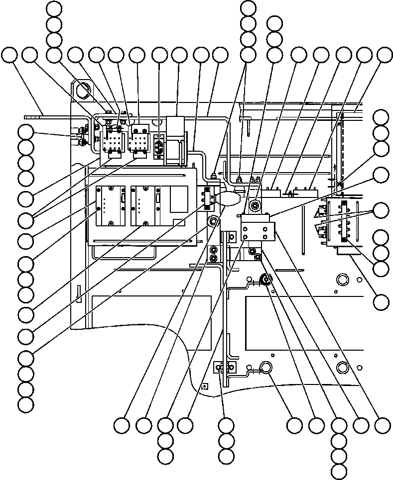 Komatsu parts book diagram for AFE48-DP 930E-2 S/N A30298 & A30299    TRANSALTA: CONTROL CABINET (INSIDE TOP LEFT FRONT)