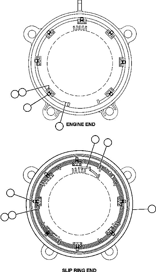 Komatsu parts book diagram for AFE48-DP 930E-2 S/N A30298 & A30299    TRANSALTA: ALTERNATOR - STATOR ASSEMBLY (GE0456)