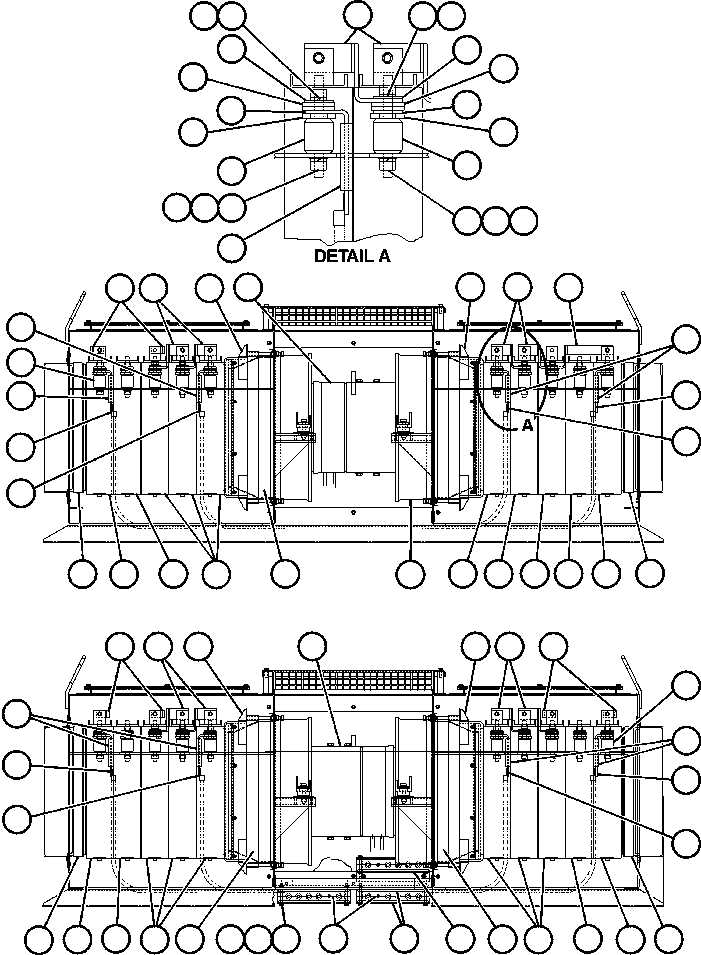 Komatsu parts book diagram for AFE48-DP 930E-2 S/N A30298 & A30299    TRANSALTA: RETARDING GRID ASSEMBLY - 1 (PC1075)