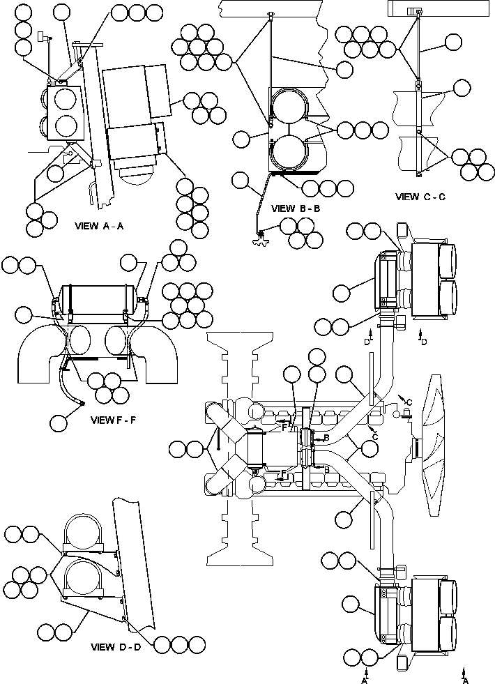 Komatsu parts book diagram for AFE48-F  930E S/N 32674 PIPELINE: AIR CLEANER PIPING