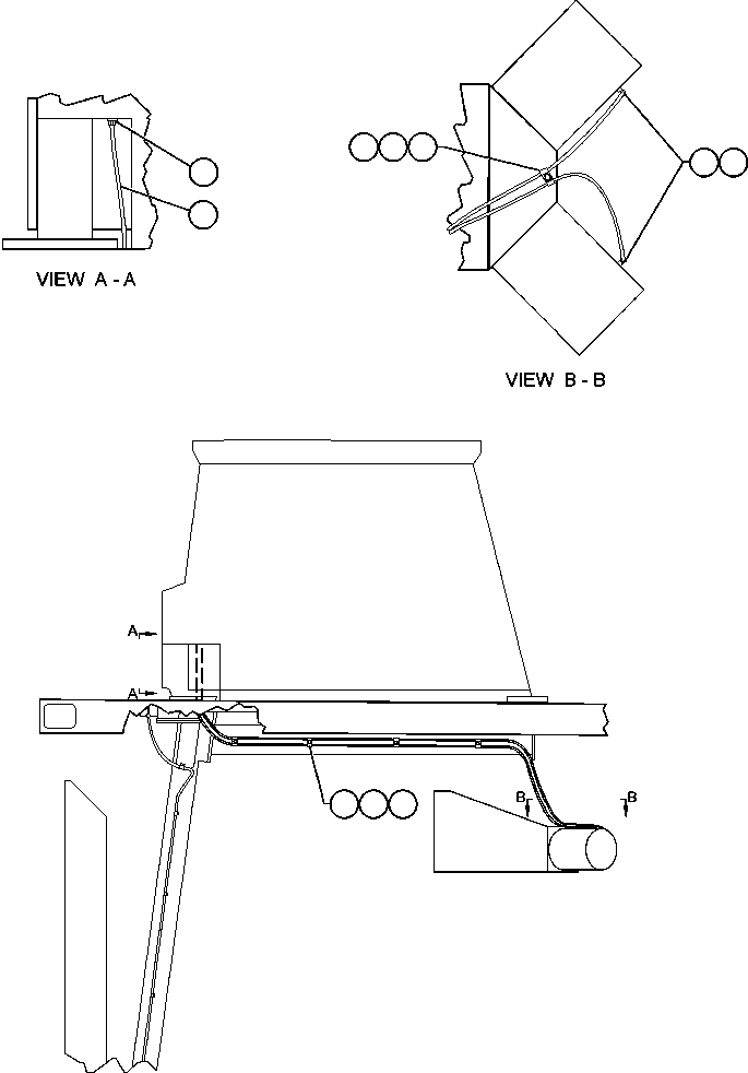 Komatsu parts book diagram for AFE48-F  930E S/N 32674 PIPELINE: AIR CLEANER INDICATOR PIPING