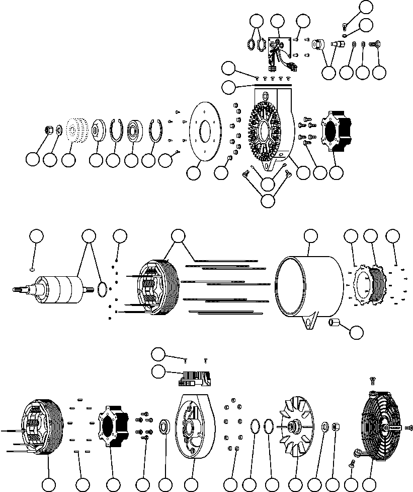 Komatsu parts book diagram for AFE48-F  930E S/N 32674 PIPELINE: BATTERY CHARGING ALTERNATOR (EF2654)