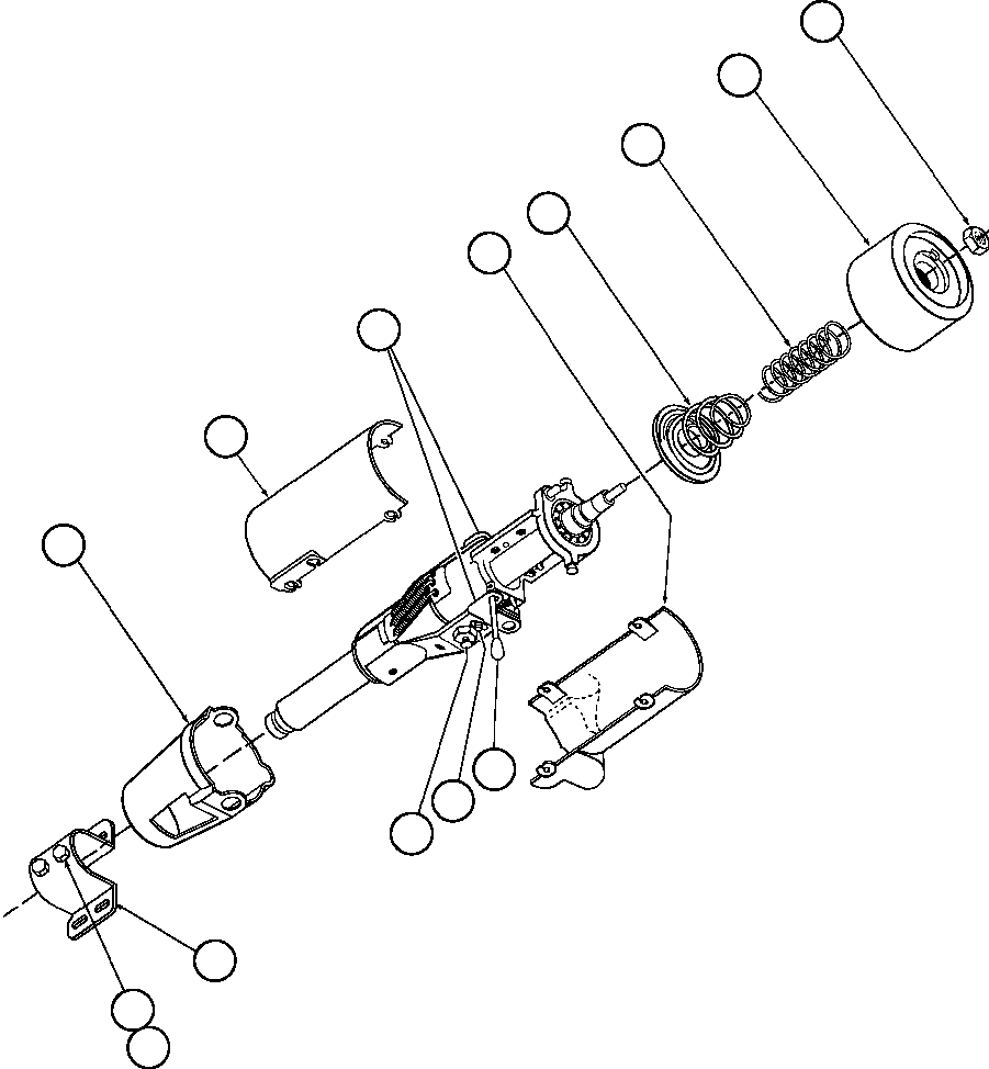 Komatsu parts book diagram for AFE48-F  930E S/N 32674 PIPELINE: STEERING COLUMN ASSEMBLY - 2 (SM2470)