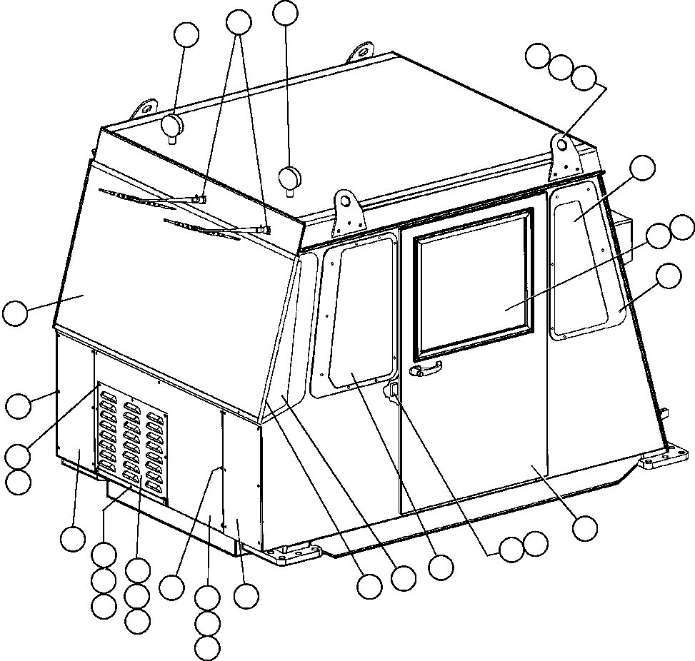 Komatsu parts book diagram for AFE48-F  930E S/N 32674 PIPELINE: CAB ASSM (SM4249)