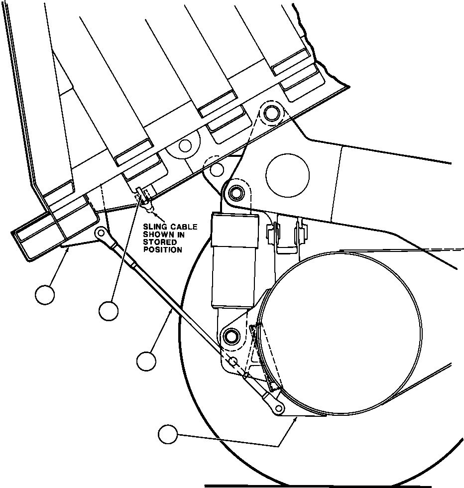 Komatsu parts book diagram for AFE48-F  930E S/N 32674 PIPELINE: BODY CABLE SLING INSTL