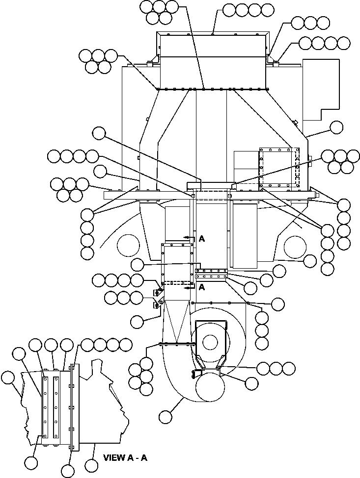 Komatsu parts book diagram for AFE48-F  930E S/N 32674 PIPELINE: AUX. BLOWER DUCTING