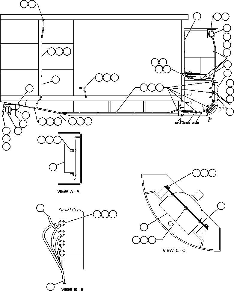 Komatsu parts book diagram for AFE48-F  930E S/N 32674 PIPELINE: LEFT DECK ELECTRICAL GROUP