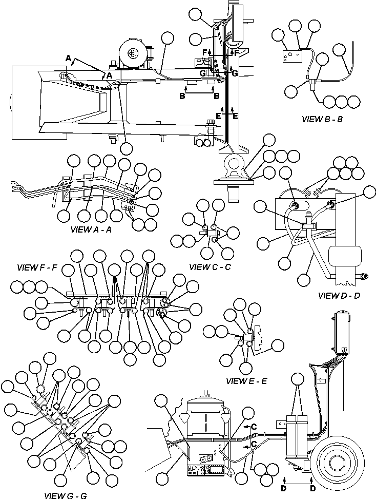Komatsu parts book diagram for AFE48-F  930E S/N 32674 PIPELINE: BRAKE PIPING - 5