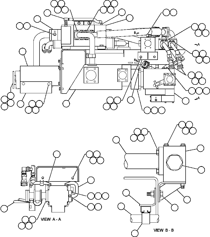 Komatsu parts book diagram for AFE48-F  930E S/N 32674 PIPELINE: PUMP/HOIST VALVE MODULE - 1