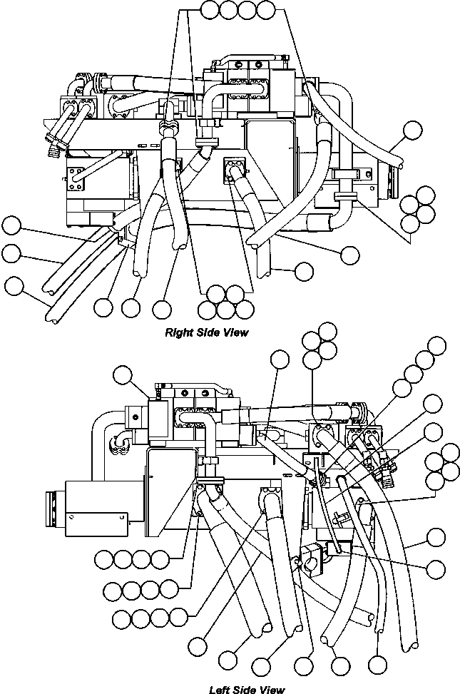 Komatsu parts book diagram for AFE48-F  930E S/N 32674 PIPELINE: PUMP/HOIST VALVE PIPING