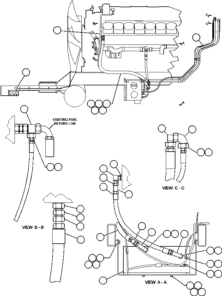 Komatsu parts book diagram for AFE48-F  930E S/N 32674 PIPELINE: ENGINE COOLANT PREHEATER - MTU