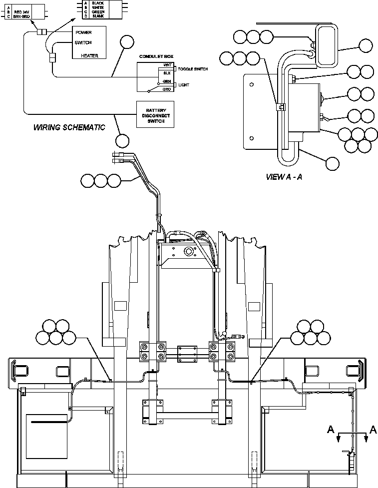 Komatsu parts book diagram for AFE48-F  930E S/N 32674 PIPELINE: ENGINE COOLANT PREHEATER WIRING - MTU