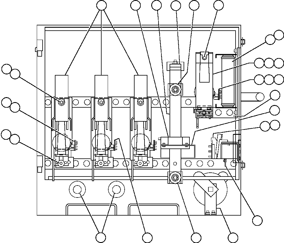 Komatsu parts book diagram for AFE48-F  930E S/N 32674 PIPELINE: CONTROL CABINET - CONTACTOR BOX