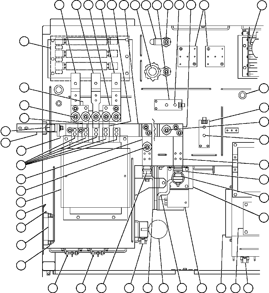 Komatsu parts book diagram for AFE48-F  930E S/N 32674 PIPELINE: CONTROL CABINET (TOP LEFT VIEW)