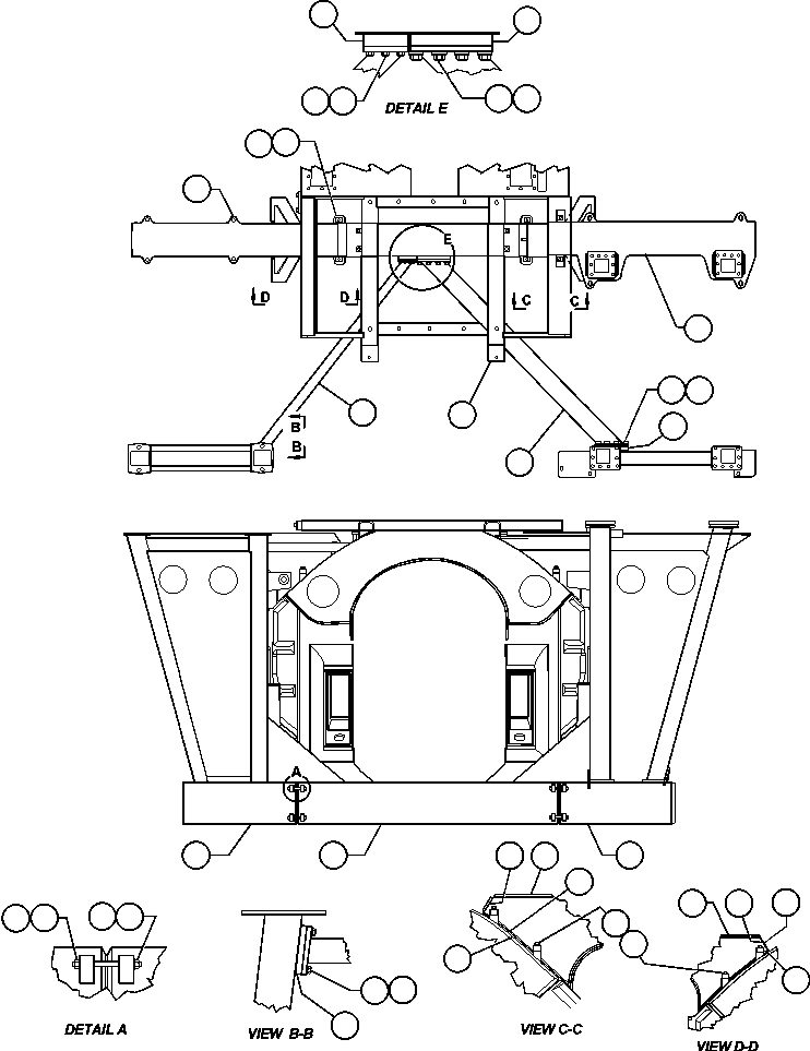 Komatsu parts book diagram for AFE48-H/J 930E S/N 32685 & 32704 PHELPS-DODGE MORENCI: FRAME & UPRIGHTS
