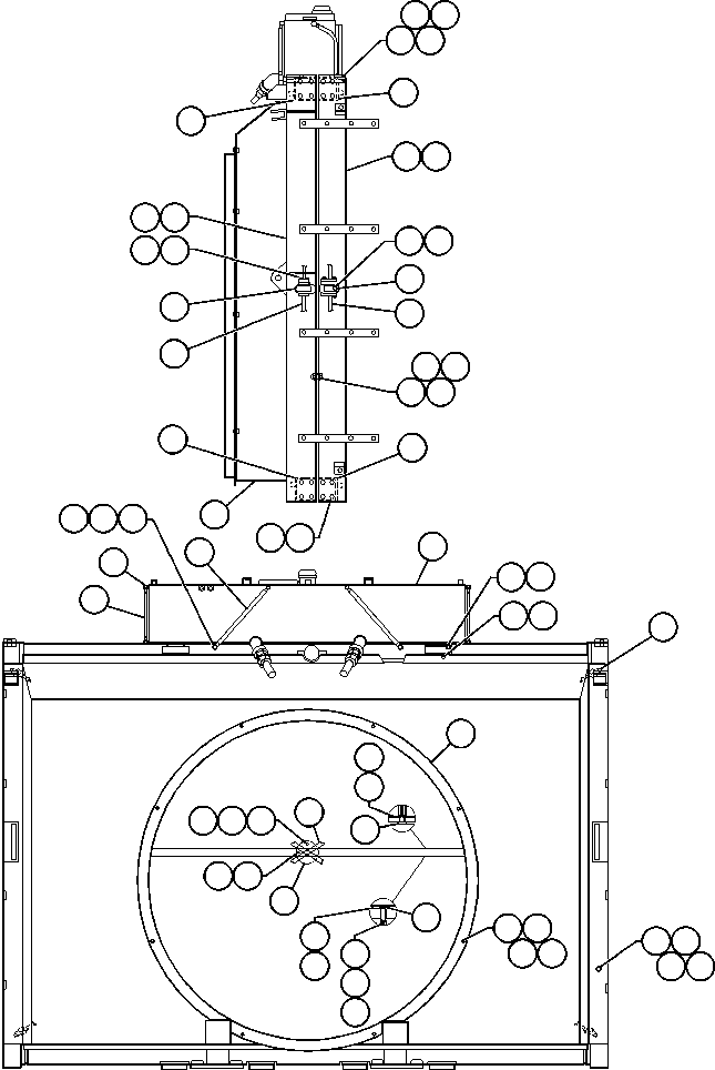 Komatsu parts book diagram for AFE48-H/J 930E S/N 32685 & 32704 PHELPS-DODGE MORENCI: RADIATOR & SHROUD ASSEMBLY (PB9461)