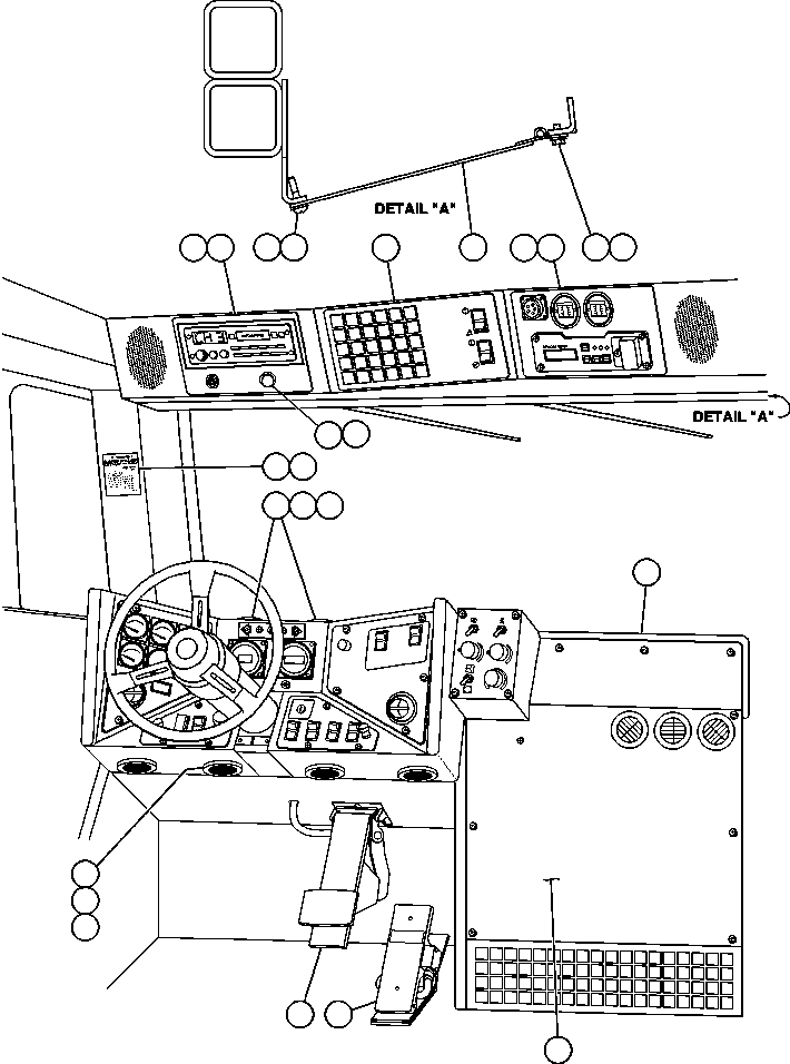 Komatsu parts book diagram for AFE48-H/J 930E S/N 32685 & 32704 PHELPS-DODGE MORENCI: OPERATOR CONTROLS & OVERHEAD PANEL