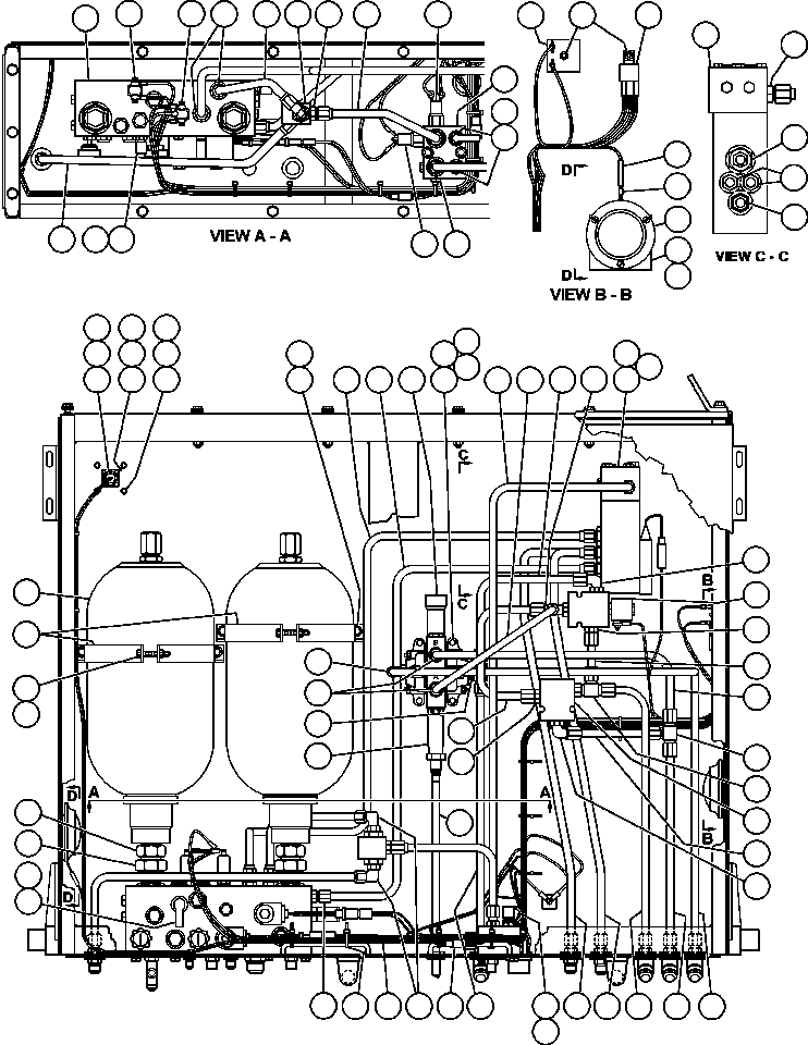 Komatsu parts book diagram for AFE48-H/J 930E S/N 32685 & 32704 PHELPS-DODGE MORENCI: HYD / BRAKE CABINET ASSM - 1 (EG0619)