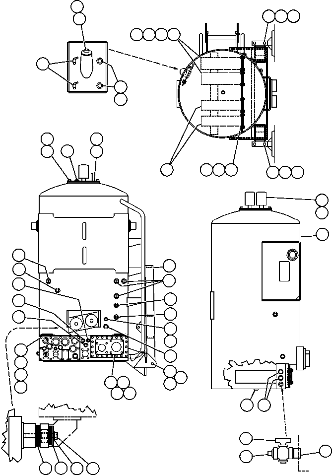 Komatsu parts book diagram for AFE48-H/J 930E S/N 32685 & 32704 PHELPS-DODGE MORENCI: HYDRAULIC TANK AND INSTALLATION
