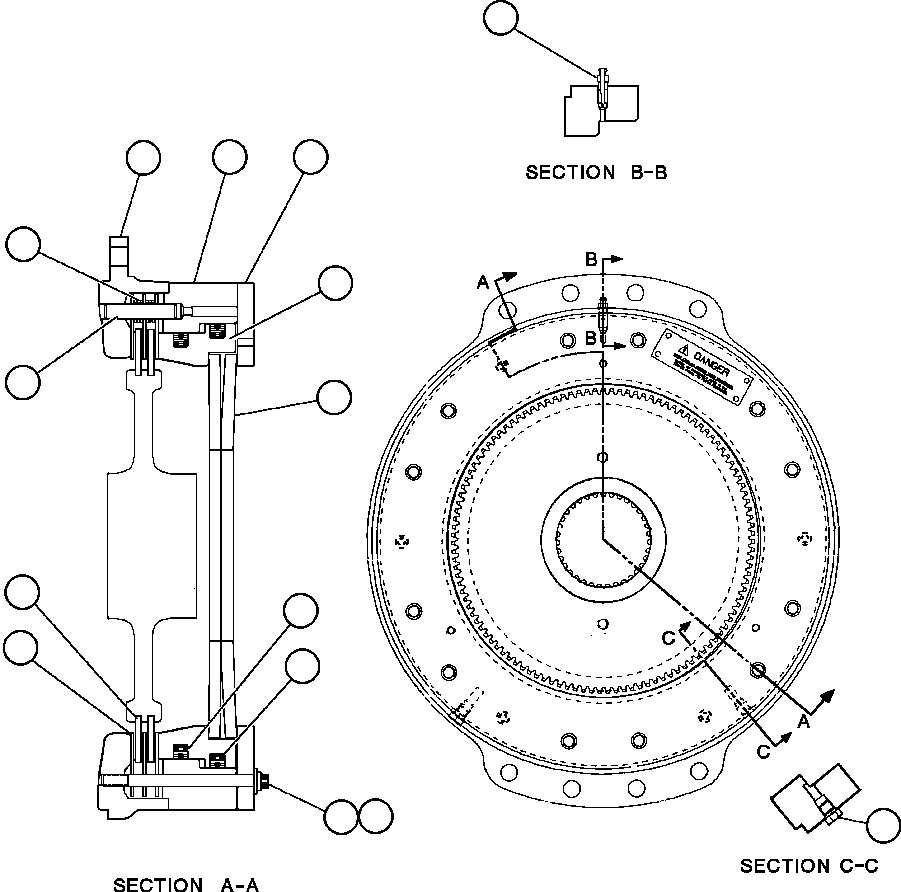 Dump Trucks Komatsu / AFE48-U  930E S/N A30034-A30037, A30040-A30048 & A30060 MORENCI(AFE48-U) / PARKING BRAKE ASSEMBLY (EF6160)(076 : 60019)