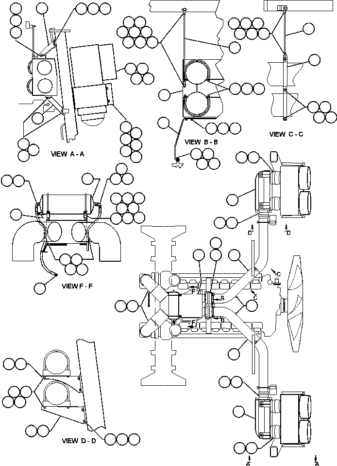 Komatsu parts book diagram for AFE48-V  930E S/N 32816 & 32837 PHELPS-DODGE MORENCI: AIR CLEANER PIPING