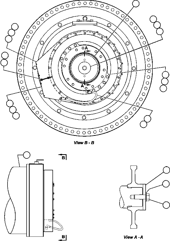 Komatsu parts book diagram for AFE48-V  930E S/N 32816 & 32837 PHELPS-DODGE MORENCI: PARK BRAKE MNTG & COOLING AIR ADAPTOR