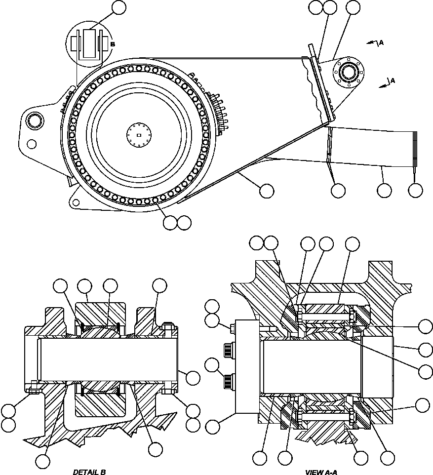 Komatsu parts book diagram for AFE48-V  930E S/N 32816 & 32837 PHELPS-DODGE MORENCI: DRIVE AXLE & MOUNTING