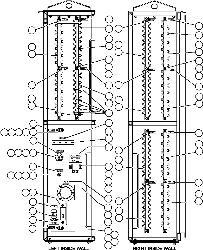 Komatsu parts book diagram for AFE48-V  930E S/N 32816 & 32837 PHELPS-DODGE MORENCI: INTERFACE CABINET (SIDEWALLS)