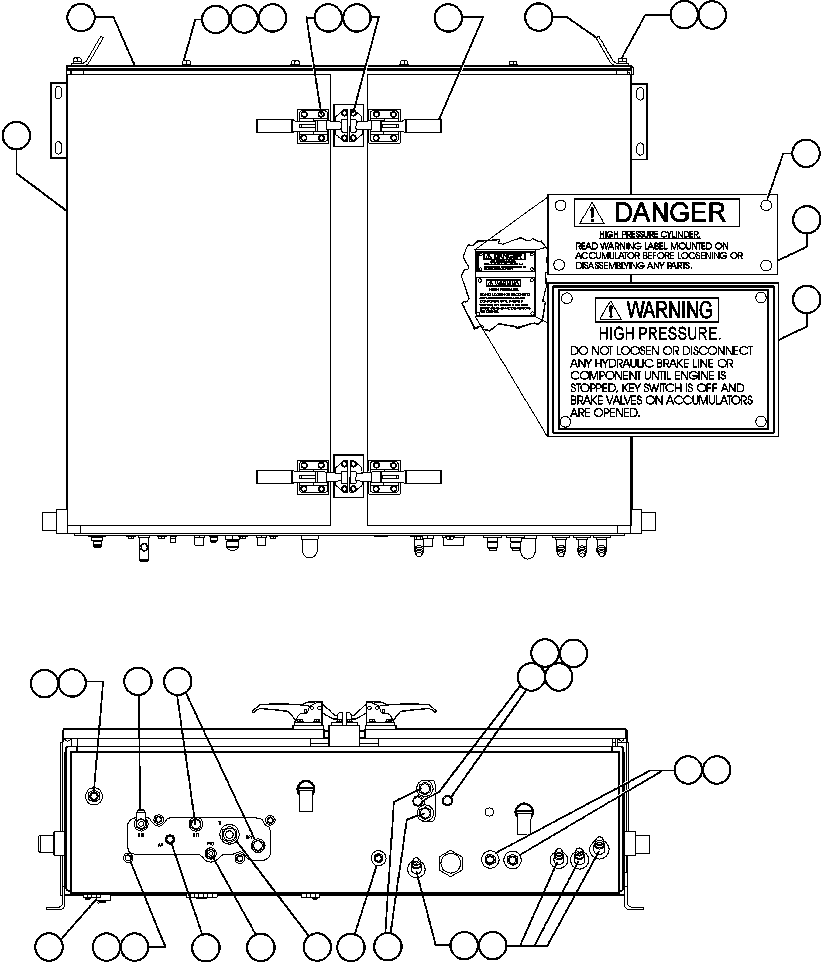 Komatsu parts book diagram for AFE48-V  930E S/N 32816 & 32837 PHELPS-DODGE MORENCI: HYD / BRAKE CABINET ASSEMBLY