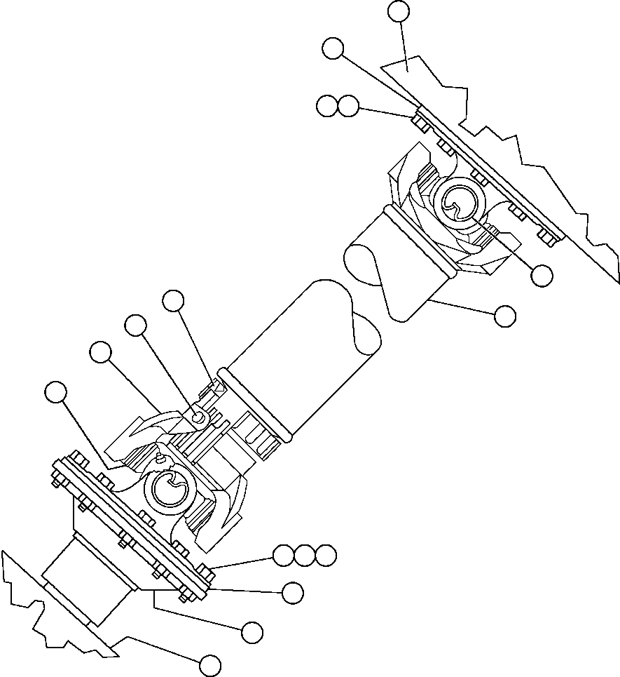 Komatsu parts book diagram for AFE48-V  930E S/N 32816 & 32837 PHELPS-DODGE MORENCI: UNIVERSAL JOINT INSTALLATION