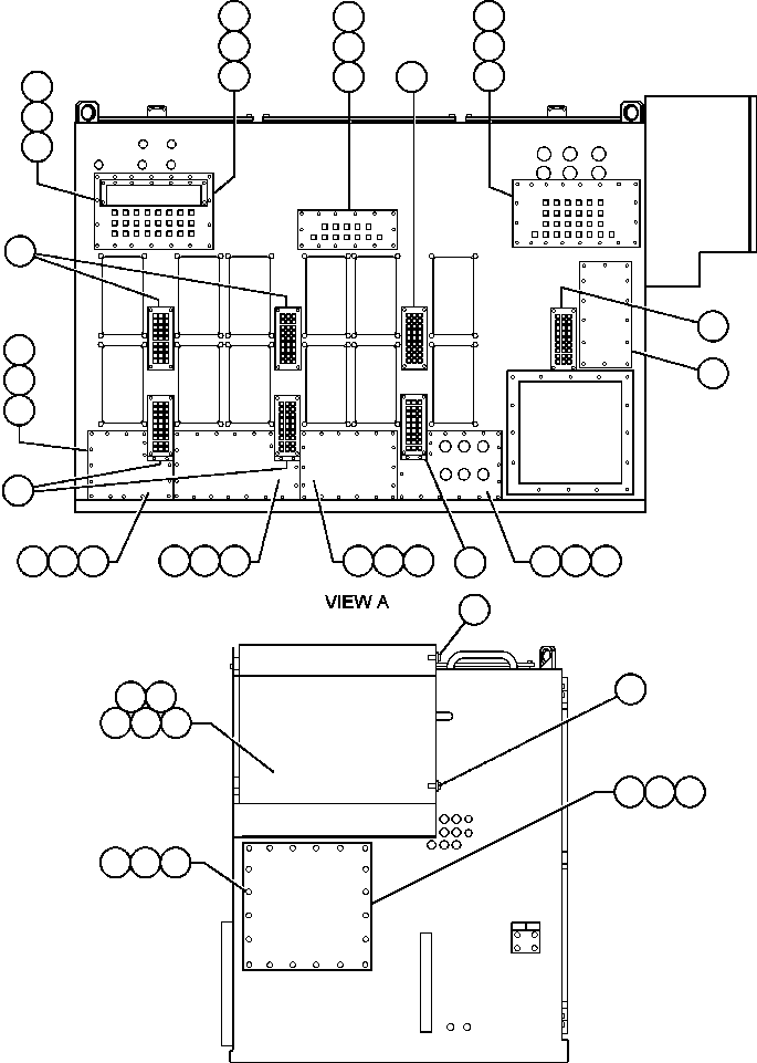 Komatsu parts book diagram for AFE48-V  930E S/N 32816 & 32837 PHELPS-DODGE MORENCI: CONTROL CABINET (RIGHT SIDE & REAR VIEW)