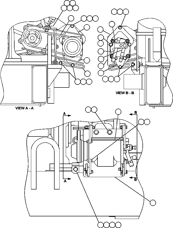 Dump Trucks Komatsu / AFE50-AA 830E S/N A30624 COTEAU(AFE50-AA) / AIR CONDITIONER COMPRESSOR & INSTL(186 : 41402)