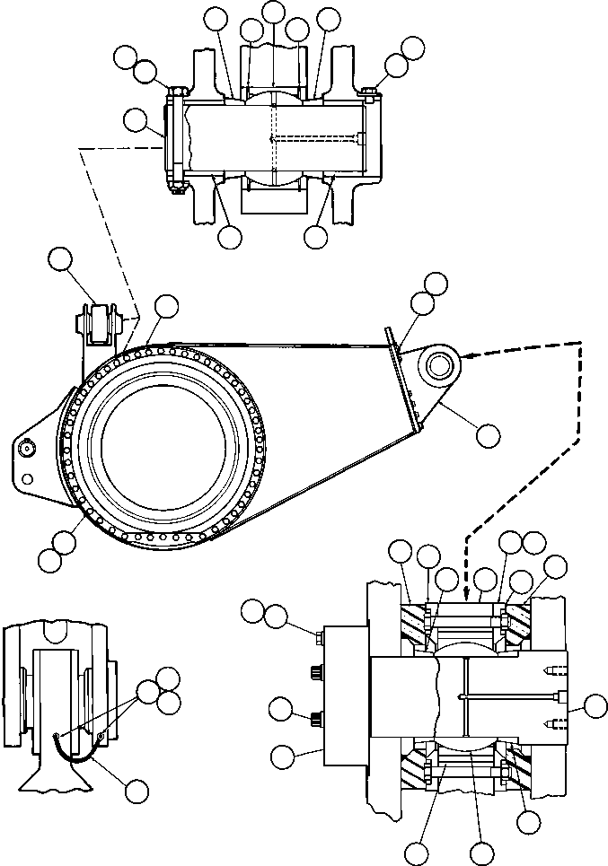 Komatsu parts book diagram for AFE50-AG 830E S/N A30641 ANTELOPE COAL: DRIVE AXLE & MOUNTING