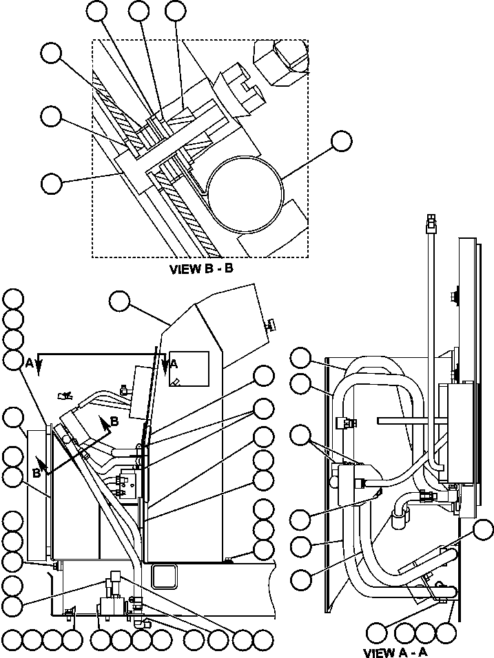 Komatsu parts book diagram for AFE50-AG 830E S/N A30641 ANTELOPE COAL: HEATER PIPING & INSTALLATION