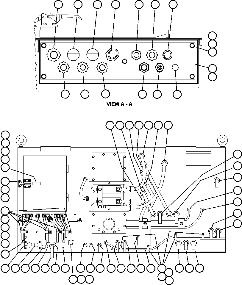 Komatsu parts book diagram for AFE50-AG 830E S/N A30641 ANTELOPE COAL: CONTROL CABINET WIRING - REAR