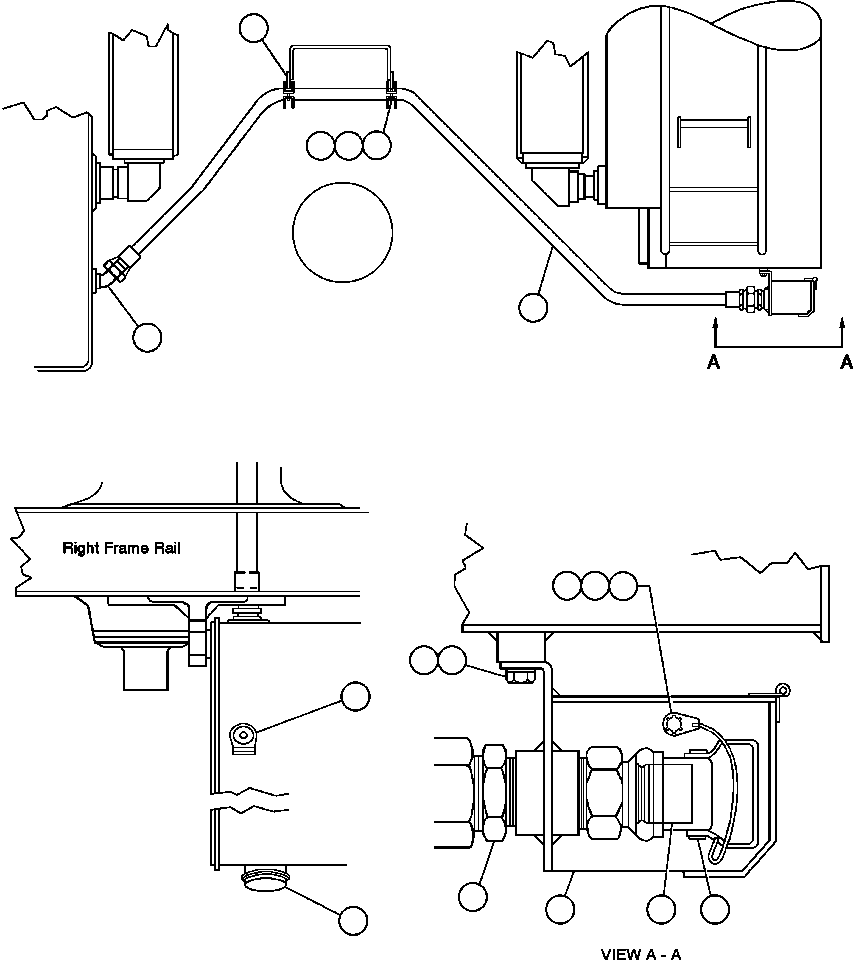 Komatsu parts book diagram for AFE50-AG 830E S/N A30641 ANTELOPE COAL: QUICK FUEL - LEFT SIDE