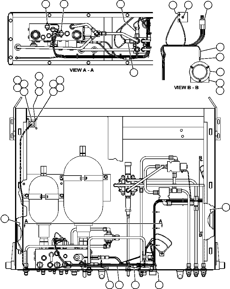 Komatsu parts book diagram for AFE50-AG 830E S/N A30641 ANTELOPE COAL: BRAKE CABINET WIRING - 3