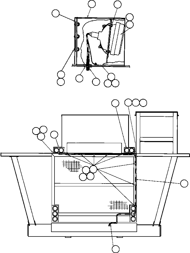 Komatsu parts book diagram for AFE50-AG 830E S/N A30641 ANTELOPE COAL: HI-MOUNTED HEAD LIGHTS