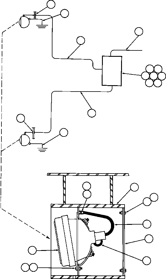 Komatsu parts book diagram for AFE50-AG 830E S/N A30641 ANTELOPE COAL: REAR TURN & CLEARANCE LIGHTS