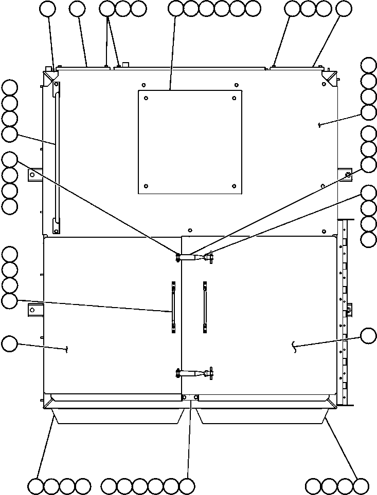 Komatsu parts book diagram for AFE50-AG 830E S/N A30641 ANTELOPE COAL: BLOWN GRID - 3 STEP, 18 ELEMENT