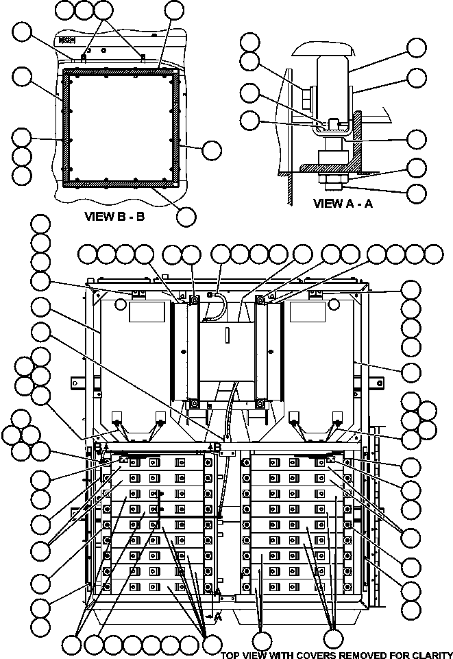 Komatsu parts book diagram for AFE50-AG 830E S/N A30641 ANTELOPE COAL: BLOWN GRID - 3 STEP, 18 ELEMENT - 1