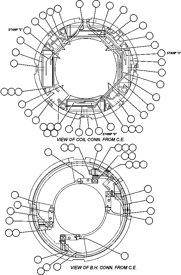 Komatsu parts book diagram for AFE50-AG 830E S/N A30641 ANTELOPE COAL: MOTORIZED WHEEL - 787FS11 - 6