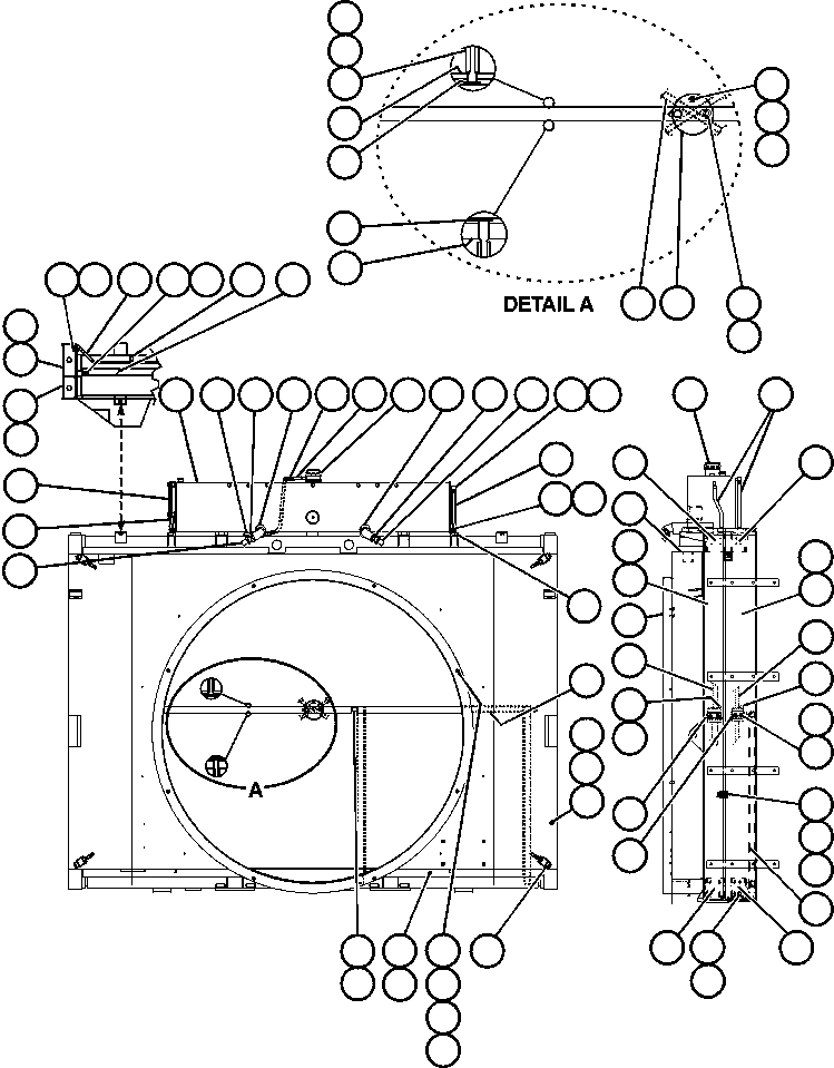 Komatsu parts book diagram for AFE50-AJ 830E S/N A30644-A30645 ANTELOPE COAL: RADIATOR ASSEMBLY (PC0844)