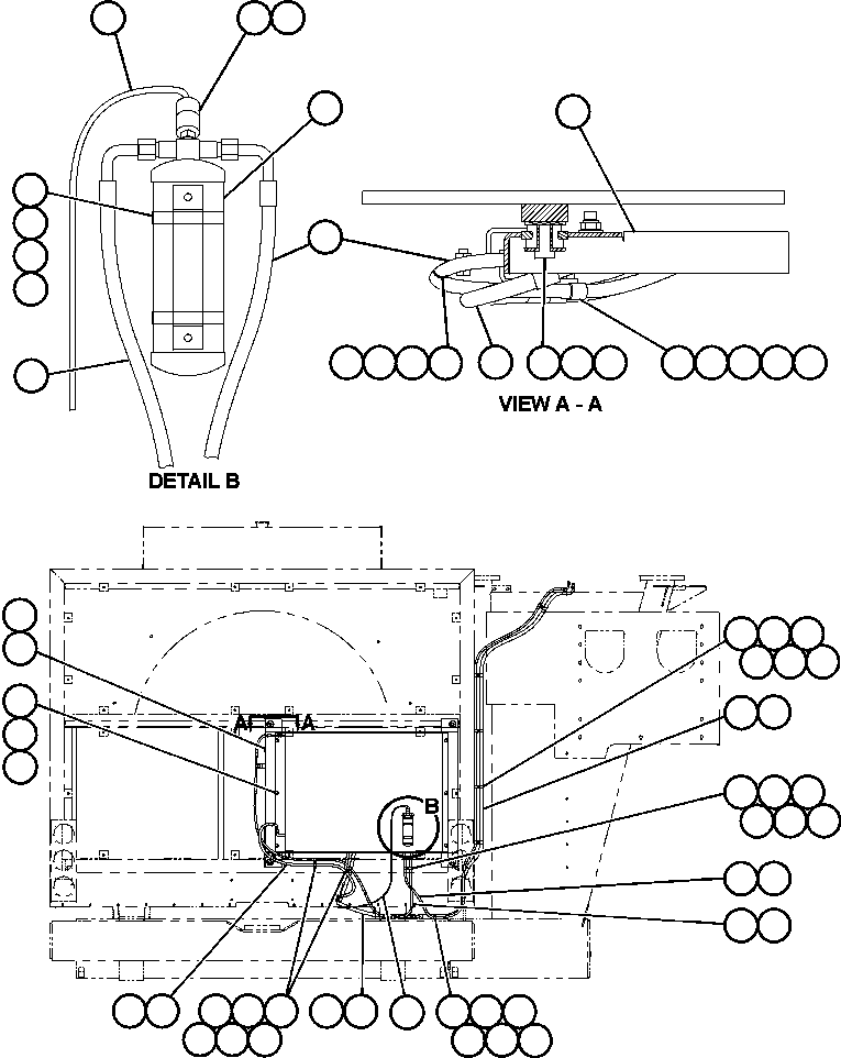 Komatsu parts book diagram for AFE50-AJ 830E S/N A30644-A30645 ANTELOPE COAL: AIR CONDITIONER PIPING & INSTALLATION
