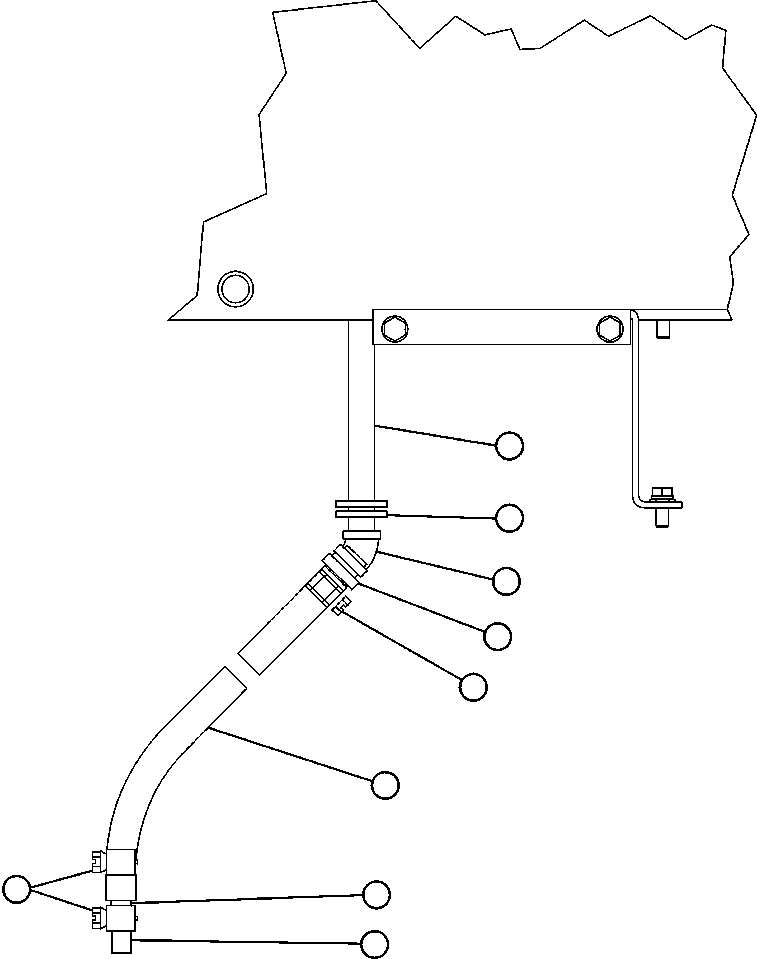 Komatsu parts book diagram for AFE50-AJ 830E S/N A30644-A30645 ANTELOPE COAL: HEATER/AC DRAIN HOSE INSTALLATION