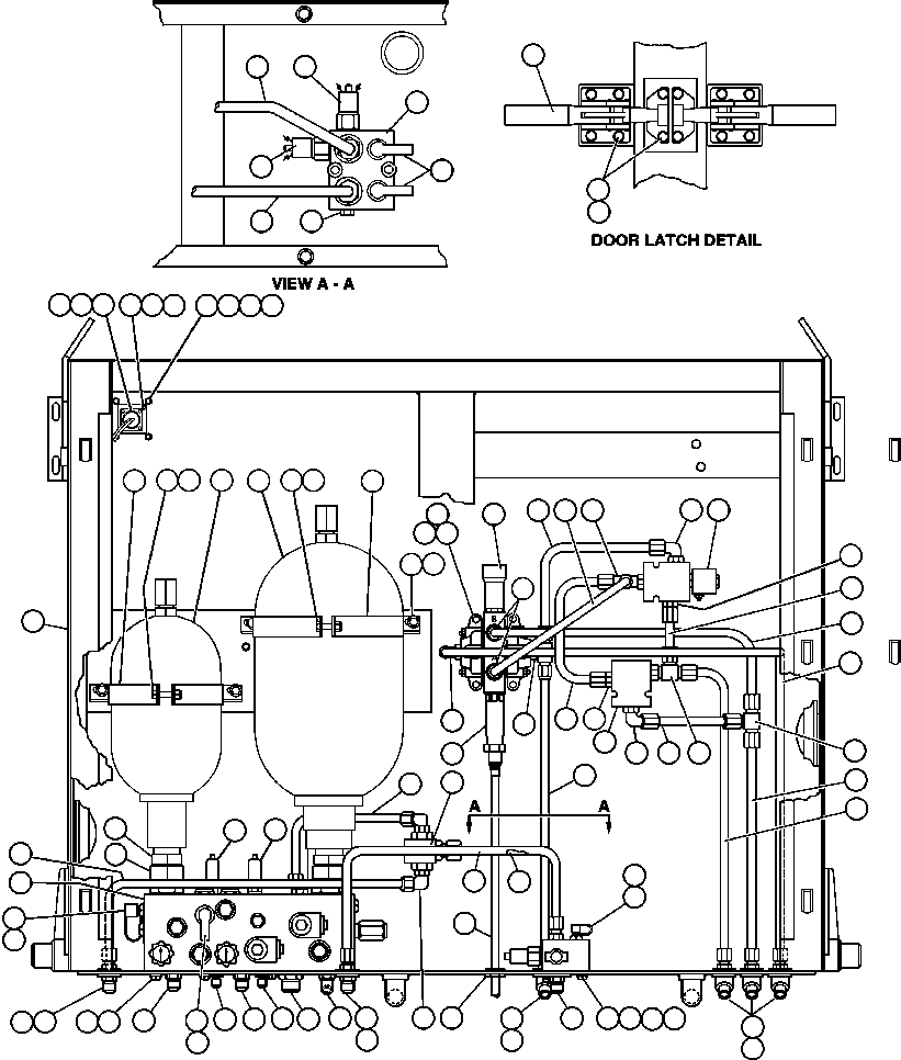 Komatsu parts book diagram for AFE50-AJ 830E S/N A30644-A30645 ANTELOPE COAL: BRAKE CABINET ASSEMBLY - 1 (EH3880)
