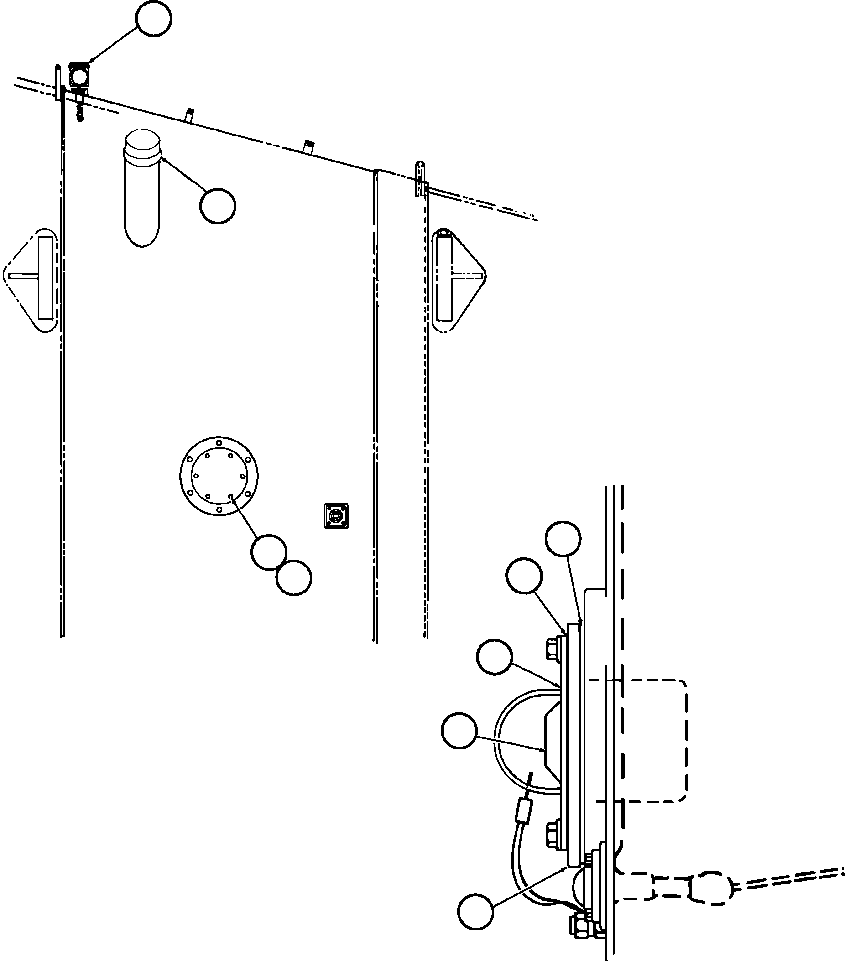 Komatsu parts book diagram for AFE50-AJ 830E S/N A30644-A30645 ANTELOPE COAL: PRESSURE FUELING - R.H.